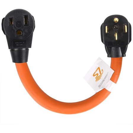 RV Dogbone Adapter Cable - 50 Amp Male To 30 Amp Female For Camper Trailer Power
