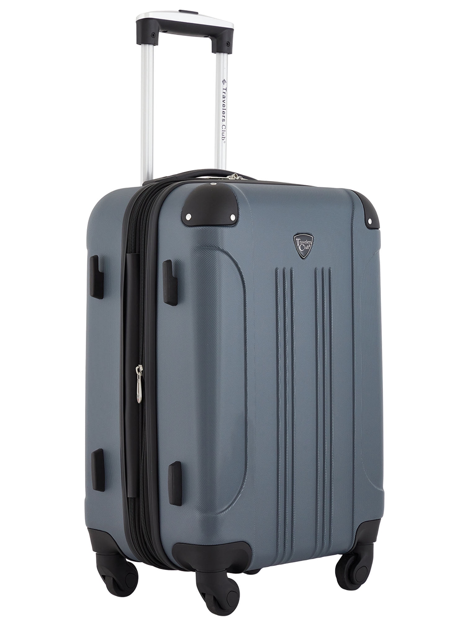 Travelers Club 20" Hard Side Expandable Rolling Spinner Carry-on, Dark Slate