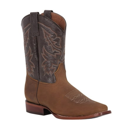 

Classic Crazy Bovine Leather Rodeo Boots for Men El General *TAN-43007*