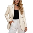 thumbnail image 2 of Drovellove Plus Size Women's Long Sleeve Faux Leather Moto Jacket | Quilted Biker Blazer for Commute, Office, or Night Out, 2 of 5