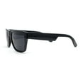 thumbnail image 3 of Polarized Mens Simple Light Weight Horn Rim Gentlemanly Hipster Rectangle Sunglasses Shiny Black - Black, 3 of 4