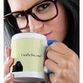 thumbnail image 2 of 3drose, Grackle, I Really Like You, 11oz Two-tone Blue Mug, 2 of 6