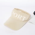 thumbnail image 2 of Only Moment Beige Adjustable Visor Sun Visors for Women Polyester Sports Visor Hat Visor Adjustable Cap for Women and Men One Size, 2 of 2