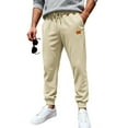 thumbnail image 1 of Ceisia Men Solid Color Corduroy Straight Leg Pants Elastic Waist Drawstring Gift Casual Trousers, 1 of 7