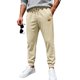 thumbnail image 1 of Ceisia Men Solid Color Corduroy Straight Leg Pants Elastic Waist Drawstring Gift Casual Trousers, 1 of 7