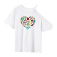 thumbnail image 3 of Camiseta básica de recuerdo para mujer jinwen verano, 3 of 7