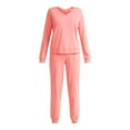thumbnail image 4 of Time and Tru Women's and Women’s Plus French Terry Sweatshirt and Joggers Set, 2-Piece, Sizes XS-4X, 4 of 4