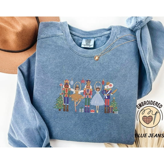 Embroidered Nutcracker Sweatshirt ,Embroidered, Christmas Sweatshirt, Christmas Nutcracker Shirt, Christmas Tee, Christmas, Christmas Gift