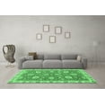 thumbnail image 3 of Ahgly Company Indoor Round Oriental Emerald Green Modern Area Rugs, 4' Round, 3 of 4