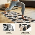 thumbnail image 4 of Black Cute Hedgehog Pattern Hot Yoga Mat Towel Non Slip for Hot Yoga - Quick-Drying Yoga Mat Cover with 4 Corner Pockets with Travel Bag - Hot Yoga Towel Non Slip Grip Moisture Wicking Sweat 70"x26", 4 of 6