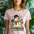 thumbnail image 5 of Funny Snowman Shirt | Cold Hands Warm Heart Graphic Tee for Men Women Kids, Maroon, Size XL, 5 of 6