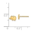 thumbnail image 2 of 14k Solid Yellow Gold Elephant Post Earrings 4.7mm long Stud Earring for Women - .3 Grams, 2 of 2