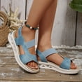 thumbnail image 3 of Platform Walking Sandals for Women 2025 Comfortable Air Cushion Open Toe Footbed Work Summer Shoes, 3 of 6