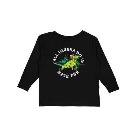 

Inktastic Iguana Fun Cute Pet Lizard Gift Toddler Boy or Toddler Girl Long Sleeve T-Shirt