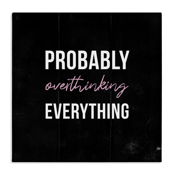 Stupell Industries Eclectic Probably Over Thinking Everything Canvas Art, 24 x 24, by Lil' Rue
