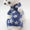 thumbnail image 3 of Ropa De Lana Para Perros Con Estampado De Estrellas, 4 Patas, Sudadera Con Capucha De Lana Coral Para Cachorros, Para Otoño E Invierno, Razas Pequeñas, 3 of 7