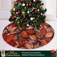 thumbnail image 6 of FMSHPON Autumn Red Leaves Xmas Christmas Tree Skirt Stand Mat for Holiday Party Decoration Indoor Outdoor 48 inches, 6 of 6