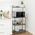 thumbnail image 2 of Wubio Bakers Rack, 4-Tier Microwave Oven Stand, Kitchen Storage Rack with Mesh Wire Metal Shelves, Free Standing Shelving Utility Unit, 23.5"Lx14"Wx54"H (Silver), 2 of 10