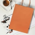 thumbnail image 2 of 60 Pack Orange Gift Bags (10.5x8x4.25 In): Bulk Medium Kraft Paper Bags with Handle. Great for Halloween Gifts, Holiday Party Favor, Trick or Treat, Goodie & Special Occasions, 2 of 6