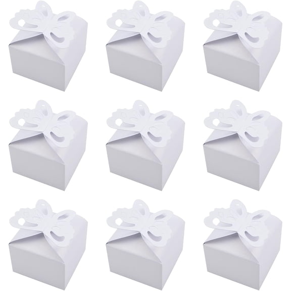 Butterfly Candy Boxes,50pcs White Butterfly Party Wedding Favour Boxes Decoration Sweets Boxes Party Gift Boxes for Wedding, Birthday, Baby Shower, Christmas, Party
