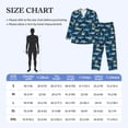 thumbnail image 4 of Balery Cartoon Surfer Sharks Pattern Pajama Sets for Men Long Sleeve 2 Piece Sleepwear Loungewear Sets Soft PJ's with Pockets Long Sleeve Comfy Pj Sets-Large, 4 of 7