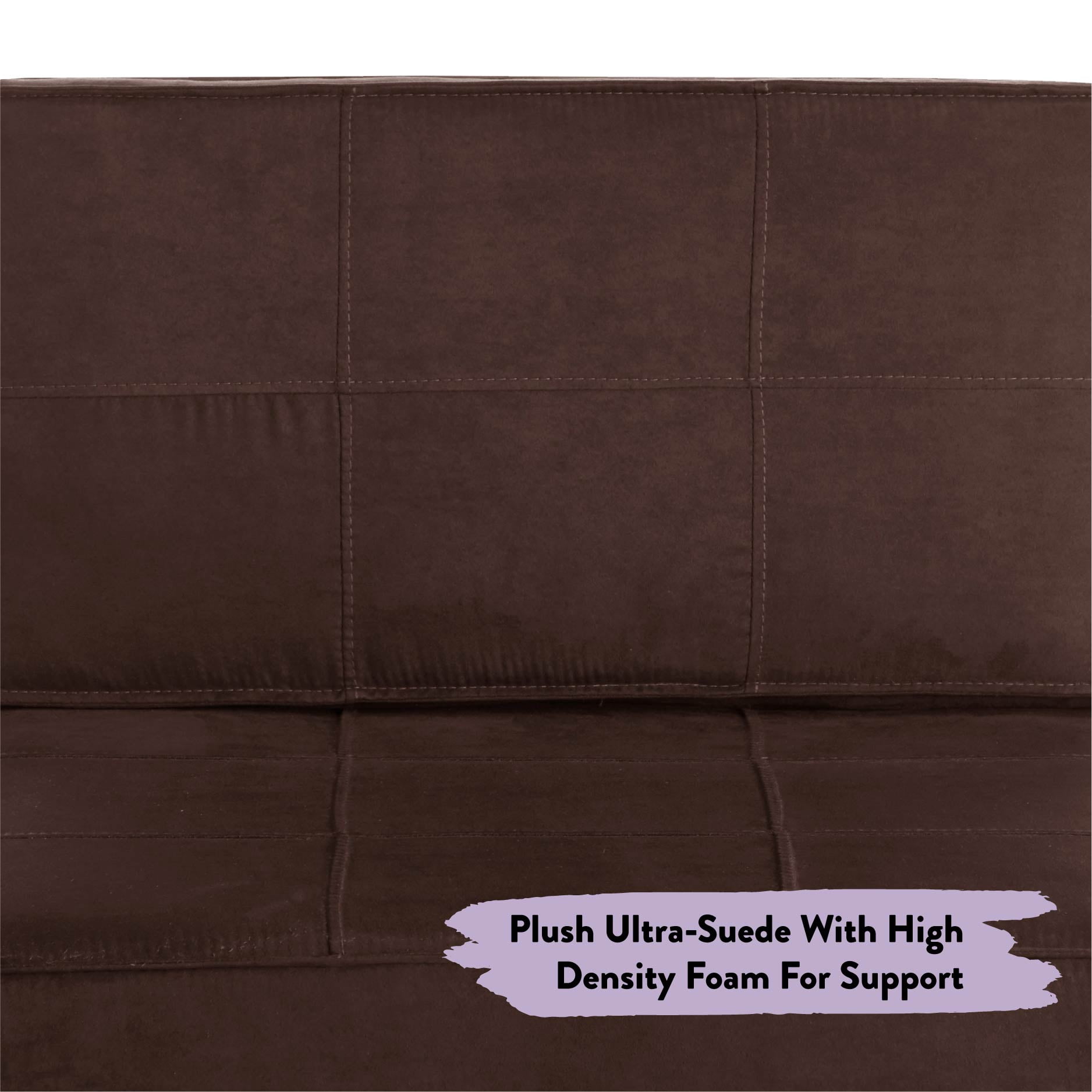 Room Revival Ultra Soft Suede 3 Position Convertible Flip Lounge Chair, Black