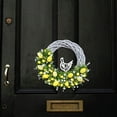 thumbnail image 3 of YIMWNYI Easter Bunny Wreath 25cm - Cute Acrylic Easter Hanging Wreath, Spring Holiday Decorations for Front Door, Indoor & Outdoor Party Decor, 3 of 5