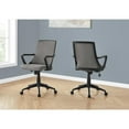 thumbnail image 4 of Office Chair - Mid-Back / Fixed Armrests / Fabric Back - Adjustable Height - Dark Grey Fabric / Black, 4 of 11