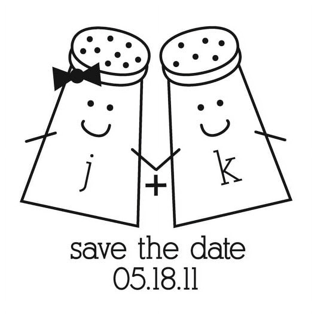 Personalized Square Self Inking Rubber Stamp - Salt and Pepper