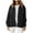 Black, variant on XFLWAM Women's Shacket Jacket Casual Lightweight Long Sleeve Quilted Jackets Button Down Shirts Outerwear Tops with Pockets