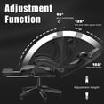 thumbnail image 3 of Bigzzia Gaming Chair with Footrest, Computer Chair with Lumbar Support Height Adjustable with 360°-Swivel Seat and Headrest for Office or Gaming(Black), 3 of 9
