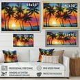 thumbnail image 4 of Designart "Colorful Bold Palm Trees horizon IV" Palm Trees Floater Framed Canvas Wall Art, 4 of 7