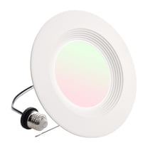 KFFKFF 12 Pack LED Recessed Lighting, 5/6 Inch, Retrofit Can Lights, 1050 LM 13W 120V, Adjustable 5CCT 2700K/3000K/3500K/4000K/5000K, 10%-100% Dimmable, Works with E26 Base and TP24 Connector