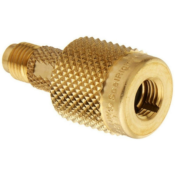 1PK Yellow Jacket 19109 Quick SealRight shut-off adapter 1/4" x 1/4" Male Flare