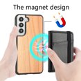 thumbnail image 2 of Allytech Wooden Case for Samsung Galaxy S22 Plus/ Galaxy S22+ 5G 2022(6.6"), Detachable Magnetic Back Wallet Card Slots Shockproof Protective Folio Stand Case for Samsung Galaxy S22 Plus 2022, Cherry, 2 of 8