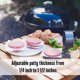 thumbnail image 4 of Prensa para hamburguesas TITOUMI, molde ajustable de acero inoxidable para hamburguesas, prepara hamburguesas de 11,5 cm de diámetro y pesa entre 0,6 kg y 1,9 kg., 4 of 6