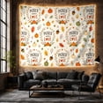 thumbnail image 6 of Picked With Love Among Pumpkins, Acorns and Hearts, Cozy Illustration for Fall Lovers, Harvest Wall Art, Thanksgiving Hostess Gift, Tapestry Wall Hanging for Bedroom and Dorm, 6 of 7