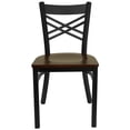 thumbnail image 6 of Bowery Hill Black Back Metal Dining Chair in Mahogany, 6 of 6
