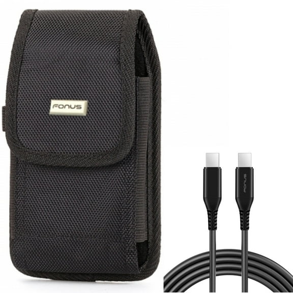 For Google Pixel 7/Pro/6a/6/Pro - Case Belt Clip w 6ft Long USB-C Cable, Swivel Holster Rugged, PD Fast Charger Cord Power Wire for Google Pixel 7/Pro/6a/6/Pro Phones