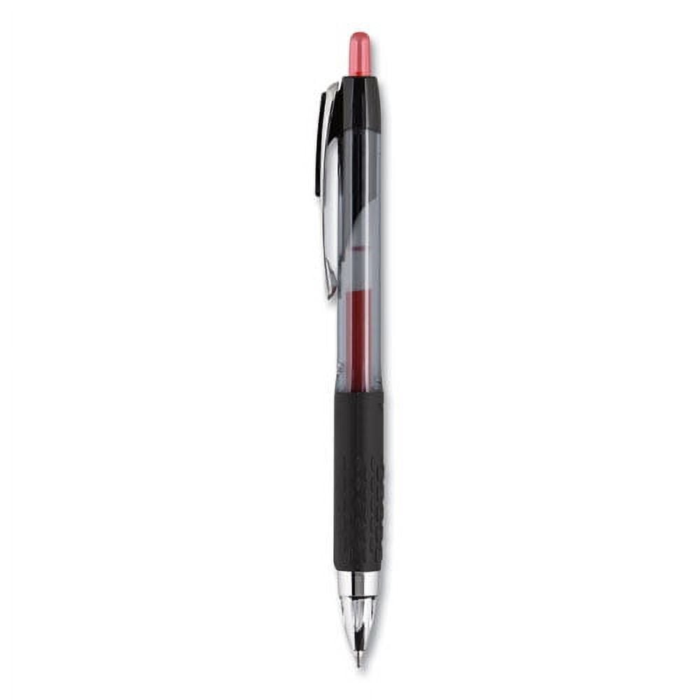 Signo 207 Gel Pen, Retractable, Medium 0.7 Mm, Red Ink, Smoke/black/red Barrel, Dozen | Bundle of 2 Dozen