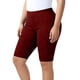 thumbnail image 2 of Mujeres Plus Size Shorts Cintura Elástica Pantalones de Yoga de Color Sólido Capri Longitud Verano, 2 of 8