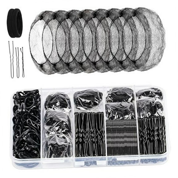 RUISINERY 260 Pieces Dance Hair Accessories Set Includes U Shaped Pins Hairpins Styling Tool for Ballet Bun and Competitions