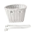 thumbnail image 2 of S SERENABLE Kid's Front Handlebar Bike Basket Imitation Rattan Easily Install Detachable White, 2 of 9
