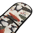 thumbnail image 2 of Dailycode Double Sided Oven Mitt with Loop Heat Resistant Kitchen Long Potholders 7" x 35" Japanese Maneki-neko Cats, 2 of 6