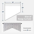 thumbnail image 4 of DriftAway Adrianne Room Darkening Window Treatment for Bay Window Scalloped Swag Curtains Valance Floral Damask Pattern for Kitchen Tier Curtain Living Room Rod Pocket 2 Panels W33xL36 Beige Gray, 4 of 9