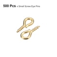 thumbnail image 3 of 500uds Pequeño Tornillo Ojo Pasadores Ganchos Mini Ojales Tornillos Roscados, 4.5x10x1.2mm Autorroscante Tornillo para Joyería Fabricación DIY Artesanía, Dorado Tono, 3 of 5