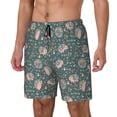 thumbnail image 2 of Haiem Hedgehogs and Flowers Mens Swim Trunks with Compression Liner 2 in 1 Swimming Shorts Stretch Swimwear Quick Dry,Board Shorts-X-Large, 2 of 9