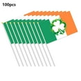 thumbnail image 1 of Dsscvnef 100 Pack St. Patrick's Day Hand Flags Green & Design Party Decorations Festival Celebrations Irish, 1 of 4
