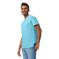 thumbnail image 3 of Gildan Mens Short Sleeve, Heavy Cotton T-Shirt, 100% Cotton, Crew Neck Tee for Men, Arts And Craft, Sky, XL, 3 of 5