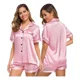 thumbnail image 1 of Pijama De Mujer De Satén De Seda Sintética, 1 of 6